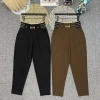 Quần baggy nữ cạp logo H Thu Vũ, quần tây cạp cao, vải umi co giãn 4 chiều 7
