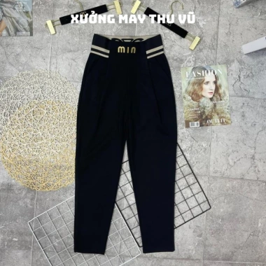 Quần baggy nữ cạp MIN Thu Vũ - Quần tây công nữ chất UMI cao cấp, co giãn 4 chiều, thấm hút mồ hôi, giá chỉ 160.000₫
