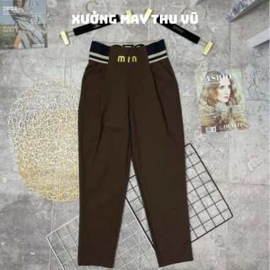 Quần baggy nữ cạp MIN Thu Vũ - Quần tây công nữ chất UMI cao cấp, co giãn 4 chiều, thấm hút mồ hôi, giá chỉ 160.000₫