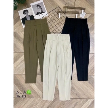Quần baggy nữ cạp V thời trang, quần tây thụng kiểu mới siêu hót - Giá 81.497 VND