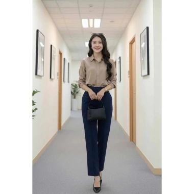 Quần baggy nữ công sở form chuẩn tôn chân dài bigsize phom gumac yody 189k 5