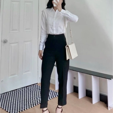 Quần baggy nữ công sở gấu đen siêu thoải mái - Phong cách, giá chỉ 102.000₫