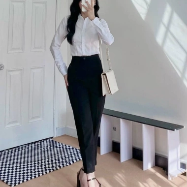 Quần baggy nữ công sở gấu đen siêu thoải mái - Phong cách, giá chỉ 102.000₫