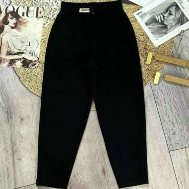 Quần Baggy Nữ Công Sở Vải Nỉ Xốp Cạp Chun Co Giãn - Mềm Mịn, Thoải Mái, Giá 145k