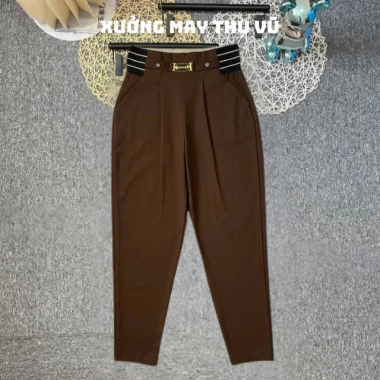 Quần baggy nữ logo H Thu Vũ – Quần tây chất umi co giãn 4 chiều, chỉ 160.000₫