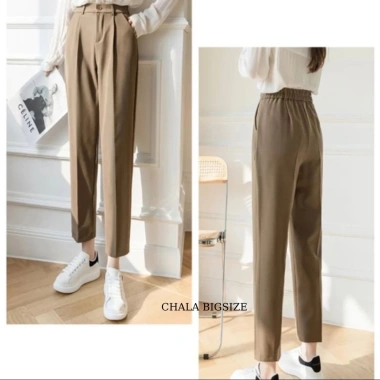 Quần Baggy Nữ Lưng Cao Bigsize Chala Đường Dây Thun Tây Đến 77kg Giá 109.200 VND