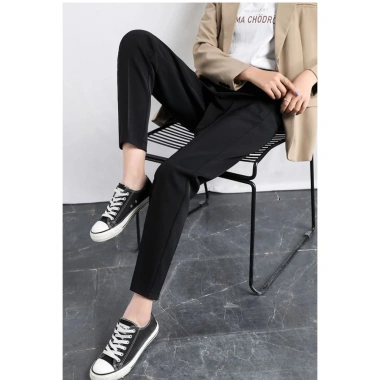 Quần baggy nữ lưng cao cạp cao công sở thanh lịch size 45-80kg mã 303 chất liệu cao cấp