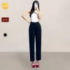 Quần baggy nữ lưng cao Vitex vải tuyết mưa Q02, đai đen thanh lịch đi học đi làm công sở - 239k 4