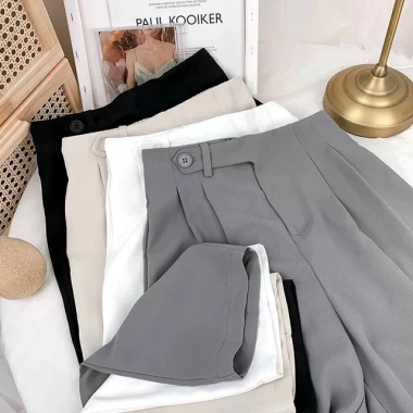 Quần baggy nữ lưng chun cạp cao vải quần tây công sở mã 888 - Giá 89.000 VND 4