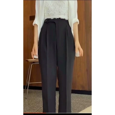 Quần baggy nữ lưng chun cạp cao vải quần tây công sở mã 888 - Giá 89.000 VND 5