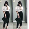 Quần baggy nữ lưng chun khóa sườn - Quần tây công sở dài dáng baggy, chỉ 102.000₫