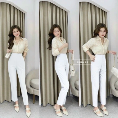 Quần baggy vải cao cấp cạp lưng cao - Quần nữ công sở chất đẹp, giảm giá 119k 2 Quần baggy vải cao cấp cạp lưng cao - Quần nữ công sở chất đẹp, giảm giá 119k 2