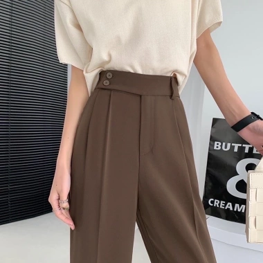 Quần bagyy nữ công sở cạp lệch 2 khuy siêu hách dáng - Mã 02, giảm còn 99.000₫