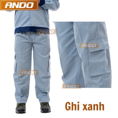 Quần bảo hộ lao động Ando - Quần lẻ túi hộp vải kaki 3/1, giảm giá 111.942đ 5