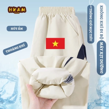 Quần bé trai chống muỗi mùa hè khô nhanh thoáng khí in cờ Việt Nam HKAM