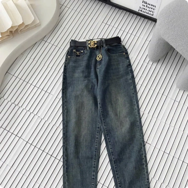Quần Bò Jean Nữ Baggy Con Giãn Mềm Mịn Tôn Dáng + Belt Quảng Châu Cao Cấp 445.550₫ 4