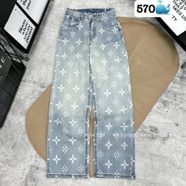 Quần bò jean nữ co giãn dáng suông lưng cao - tôn dáng, chất Quảng Châu, giá 427.500đ 7