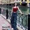 Quần Bò Jean Nữ Dáng Suông Lưng Cao Tôn Dáng Quảng Châu Cao Cấp Giá chỉ 427.500 VND 2