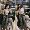 Quần Bò Jean Nữ Dáng Suông Lưng Cao, Tôn Dáng Quảng Châu Cao Cấp Giá chỉ 437k