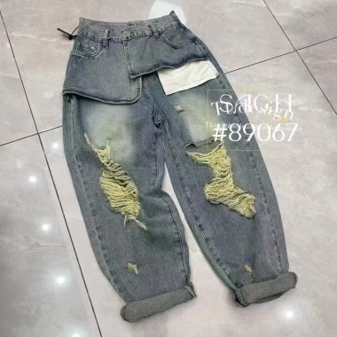 Quần Bò Jeans Nữ Baggy Rách 2 Gối Tôn Dáng Quảng Châu Cao Cấp - Giá 427.500₫ 4