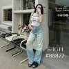 Quần Bò Jeans Nữ Dáng Suông Loang Họa Tiết Rách, Gối Lưng Cao, Kèm Belt Quảng Châu - 427.500₫ 3