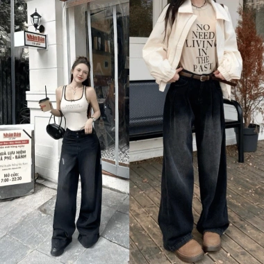 Quần Bò Jeans Nữ Dáng Suông Lưng Cao Tôn Dáng Quảng Châu Cao Cấp Giá 427.500 VND 4 Quần Bò Jeans Nữ Dáng Suông Lưng Cao Tôn Dáng Quảng Châu Cao Cấp Giá 427.500 VND 4