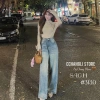 Quần Bò Jeans Nữ Dáng Suông Màu Xịn Xò Lưng Cao Kèm Belt Cao Cấp Quảng Châu