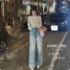 Quần Bò Jeans Nữ Dáng Suông Màu Xịn Xò Lưng Cao Kèm Belt Cao Cấp Quảng Châu 2