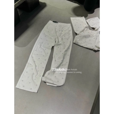 Quần Bò Jeans Nữ Hoạ Tiết Đính Đá Dáng Suông Lưng Cao Tôn Dáng Quảng Châu Cao Cấp 5