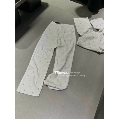 Quần Bò Jeans Nữ Hoạ Tiết Đính Đá Dáng Suông Lưng Cao Tôn Dáng Quảng Châu Cao Cấp 7