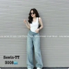 Quần Bò Jeans Nữ Họa Tiết Túi Sau Dáng Suông Lưng Cao Tôn Dáng Quảng Châu Cao Cấp