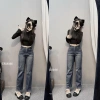 Quần Bò Jeans Nữ Ống Đứng Co Giãn Lưng Cao - Tôn Dáng, Cao Cấp, Giá 342.000₫