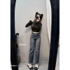 Quần Bò Jeans Nữ Ống Đứng Co Giãn Lưng Cao - Tôn Dáng, Cao Cấp, Giá 342.000₫ 3
