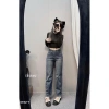 Quần Bò Jeans Nữ Ống Đứng Co Giãn Lưng Cao - Tôn Dáng, Cao Cấp, Giá 342.000₫ 4