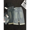 Quần Bò Jeans Nữ Suông Dáng Nấm Xắn, Gấu Lưng Cao, Tôn Dáng Ống Rộng – Quảng Châu Cao Cấp, Giá chỉ 361.000₫ 4