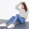 Quần bò nữ ôm skinny co giãn 4 màu Trắng Xanh đậm Xanh nhạt Đen Giá chỉ 119k 5