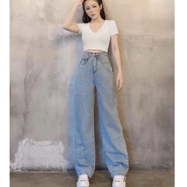 Quần Bò Ống Rộng Rách Hông Đùi - Cá Tính Trẻ Trung, Hot Trend, Giá 149.000₫ 6