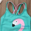Quần Bơi Aqua Liền Thân Sát Nách Cổ Tròn In Họa Tiết Chim Hồng Hạc Cho Bé Gái 3
