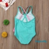 Quần Bơi Aqua Liền Thân Sát Nách Cổ Tròn In Họa Tiết Chim Hồng Hạc Cho Bé Gái 6