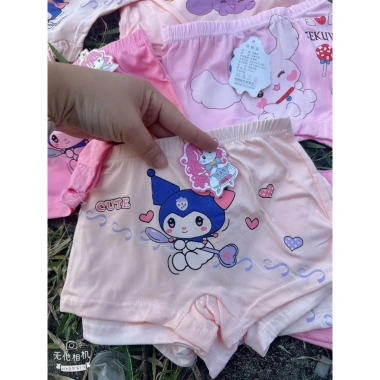 Quần chip đùi cotton bé gái 5-10 chiếc, in hình dễ thương 8‑30kg, Tini Kids 79k 2