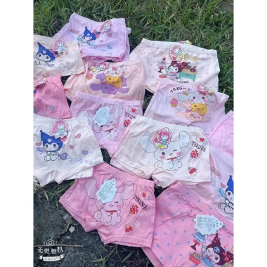 Quần chip đùi cotton bé gái 5-10 chiếc, in hình dễ thương 8‑30kg, Tini Kids 79k 6
