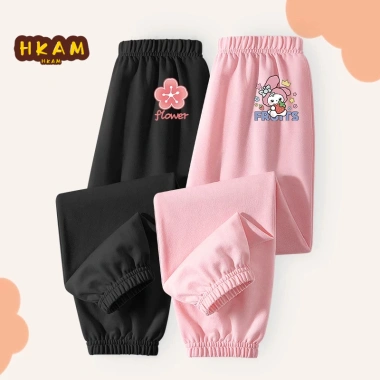 Quần Chống Muỗi Bé Gái 100% Cotton Mùa Hè - Thời Trang In Họa Tiết Thỏ Hoa, 120k