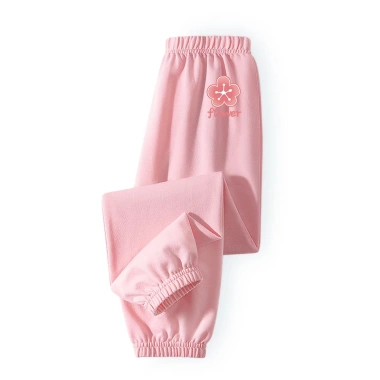 Quần Chống Muỗi Bé Gái 100% Cotton Mùa Hè - Thời Trang In Họa Tiết Thỏ Hoa, 120k