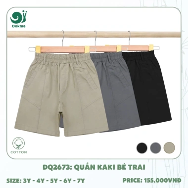 Quần Cộc Bé Trai Cotton 13-25kg 3-7 tuổi DQ2.111 DQ2.025 DQ2.673 - Giá 109k 2
