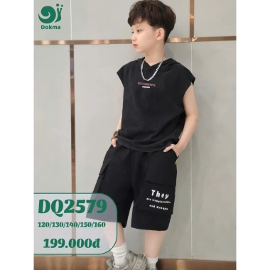 Quần Cộc Kaki Túi Hộp Bé Trai 30-45kg Dokma DQ2.579 Giá ưu đãi 185k Thoải mái 5