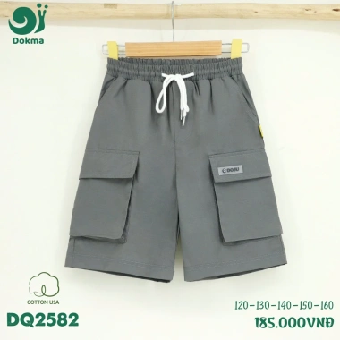 Quần Cộc Kaki Túi Hộp Bé Trai 30-45kg Dokma DQ2.579 Giá ưu đãi 185k Thoải mái 9