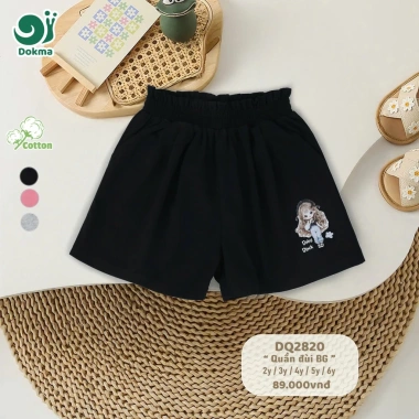 Quần Cộc & Legging Cotton Dokma Bé Gái 11-25kg 2-7Y - Siêu mềm, Đệm 2 màu, Giá 69k