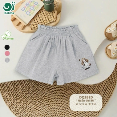 Quần Cộc & Legging Cotton Dokma Bé Gái 11-25kg 2-7Y - Siêu mềm, Đệm 2 màu, Giá 69k 2