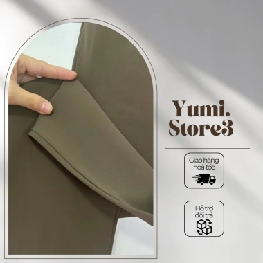 Quần công sở Yumi Store nữ cap cao cúc triết 2 ly trước gol Nhật quần bagy 289k 3