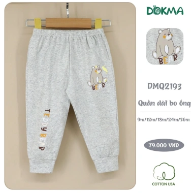 Quần Cotton Bo Ống Bé 8-13kg - Đầm Đẹp, Thoáng Mát, Giá 75.000₫ (Giảm từ 91.500₫)